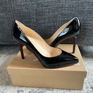Christian Louboutin | Pigalle Plato 100 Patent | Black | 40.5